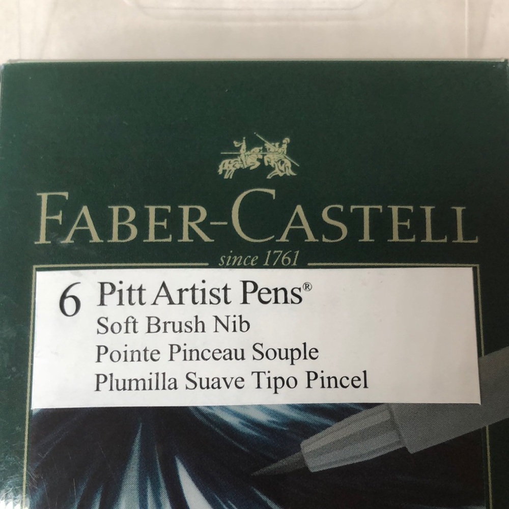 Faber-Castell, 6 Pitt Artist Pens - Black & Grays - Picture 2 of 12